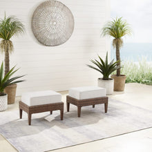 Load image into Gallery viewer, Crosley Capella 2pc Outdoor Wicker Ottoman Set - CO6335