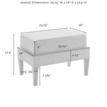 Load image into Gallery viewer, Crosley Capella 2pc Outdoor Wicker Ottoman Set - CO6335