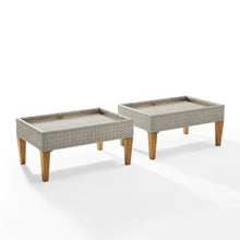 Load image into Gallery viewer, Crosley Capella 2pc Outdoor Wicker Ottoman Set - CO6335