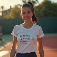 Load image into Gallery viewer, Coffee Pickleball Wine Tee