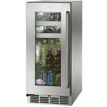 Load image into Gallery viewer, Perlick 15" Beverage Center with 8 Bottle and 30 Can Capacity, Stainless Steel-Glass Door - HP15BO-4-3