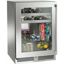 Load image into Gallery viewer, Perlick 24" Built-In Beverage Center with 16 Bottle/62 Can Capacity, Stainless Steel Glass Door - HP24BO-4-3