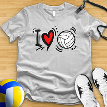Load image into Gallery viewer, I Love Volleyball Tee