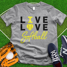 Load image into Gallery viewer, Live Love Softball Tee