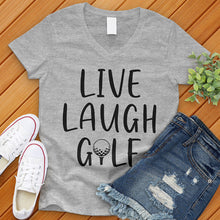 Load image into Gallery viewer, Live Laugh Golf V-Neck Tee