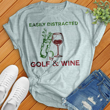 Load image into Gallery viewer, Easily Distracted By Golf Wine Tee