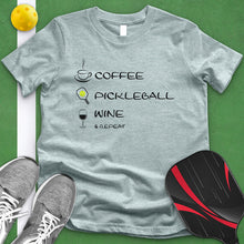 Load image into Gallery viewer, Coffee Pickleball Wine Tee