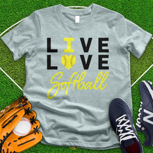 Load image into Gallery viewer, Live Love Softball Tee