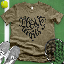 Load image into Gallery viewer, I Love Tennis Heart Tee