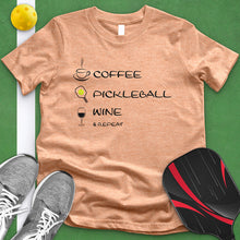 Load image into Gallery viewer, Coffee Pickleball Wine Tee