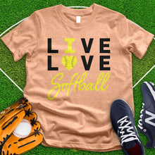 Load image into Gallery viewer, Live Love Softball Tee