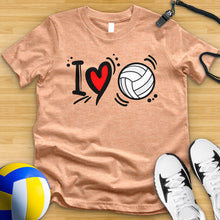 Load image into Gallery viewer, I Love Volleyball Tee