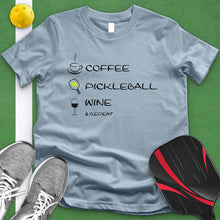 Load image into Gallery viewer, Coffee Pickleball Wine Tee