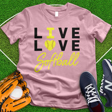 Load image into Gallery viewer, Live Love Softball Tee