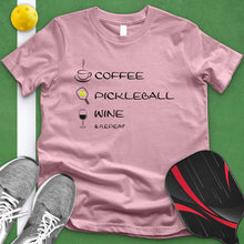 Load image into Gallery viewer, Coffee Pickleball Wine Tee