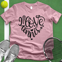 Load image into Gallery viewer, I Love Tennis Heart Tee