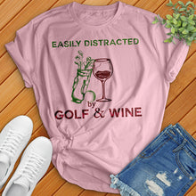 Load image into Gallery viewer, Easily Distracted By Golf Wine Tee