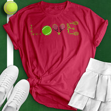 Load image into Gallery viewer, Love Tennis Player Shape Tee