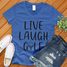 Load image into Gallery viewer, Live Laugh Golf V-Neck Tee