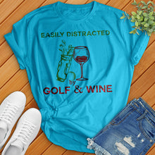 Load image into Gallery viewer, Easily Distracted By Golf Wine Tee