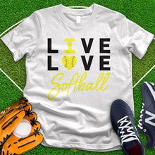 Load image into Gallery viewer, Live Love Softball Tee