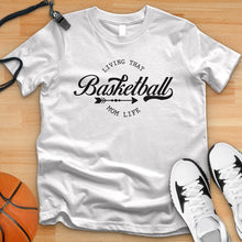 Load image into Gallery viewer, Living That Basketball Mom Life Tee