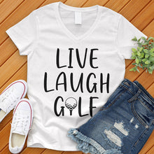 Load image into Gallery viewer, Live Laugh Golf V-Neck Tee