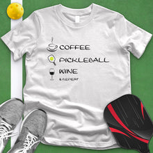 Load image into Gallery viewer, Coffee Pickleball Wine Tee
