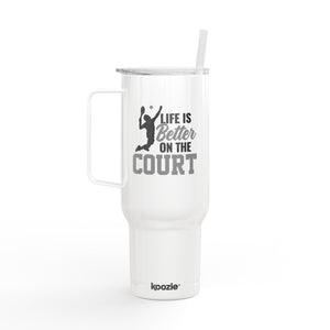 Life is better on the court Insulated Tumbler – 40oz Spill-Proof
