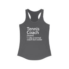 Load image into Gallery viewer, Tennis Coach Definition Tank Top Front View Grey 
