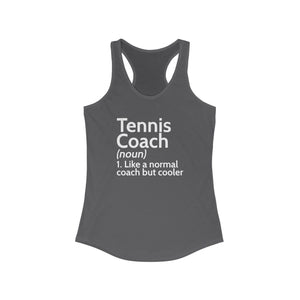 Tennis Coach Definition Tank Top Front View Grey 