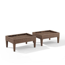 Load image into Gallery viewer, Crosley Capella 2pc Outdoor Wicker Ottoman Set - CO6335
