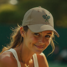 Load image into Gallery viewer, Organic Sports Cap – Eco-Friendly Embroidered Tennis Hat
