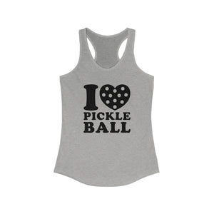 I Heart Pickle Ball Tank top Grey 