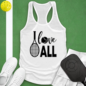 Love All Tennis Racerback Tank Top for Women