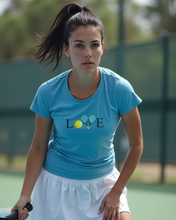 Load image into Gallery viewer, Love Tennis Crossed Racket Tee
