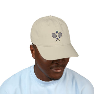 Organic Embroidered tennis Cap lifestyle 