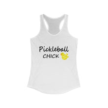 Load image into Gallery viewer, Pickleball Chick Women&#39;s Tank top White Front View 

