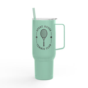Sports tumbler - sports House tennis club side view