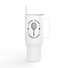Load image into Gallery viewer, Sports tumbler - sports House tennis club side view white
