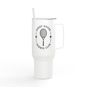 Sports tumbler - sports House tennis club side view white