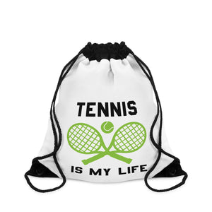 Tennis Is My Life Drawstring Backpack bag 
