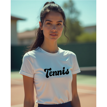 Load image into Gallery viewer, Women&#39;s Tennis Tee lifestyle image 
