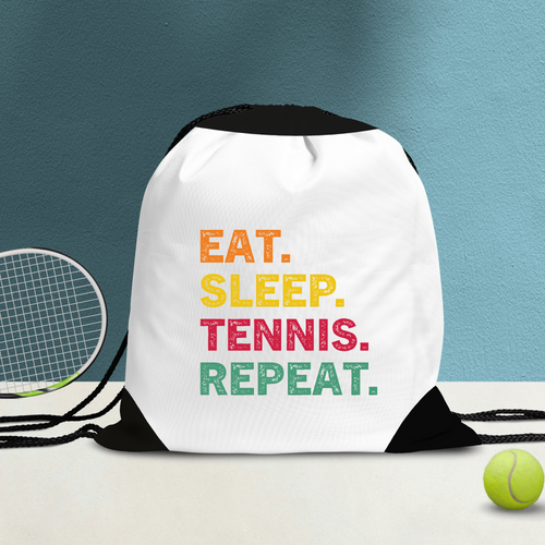 Tennis Drawstring Backpack Bag
