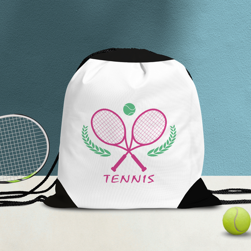 Tennis Drawstring Backpack Bag