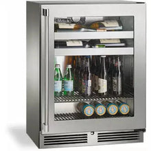 Load image into Gallery viewer, Perlick 24&quot; Undercounter Outdoor Beverage Center with 10 Bottle and 41 Can Capacity, Stainless Steel Glass Door - HH24BO-4-3
