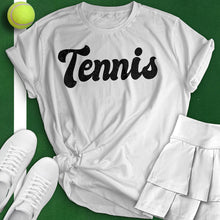 Load image into Gallery viewer, Women&#39;s Tennis Tee lifestyle image  white
