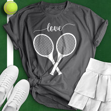 Load image into Gallery viewer, Cursive Love Crossed Tennis Tee

