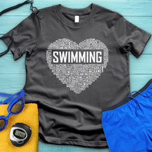 Load image into Gallery viewer, Swim Heart Typography Tee
