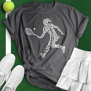 Tennis Player Typography Tee